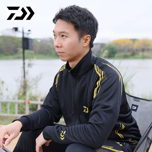 DAIWA 25 spring and summer DE-5425CS quick-drying fishing wear black gold casual sportswear trousers outdoor single piece - trousers black gold M