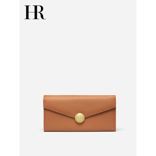 HR Helena 2025 Neue Brieftasche modische obere Leder Langer Brieftasche Cowhide Wallet Coupon Wallet Mode Id Clutch Schwarz