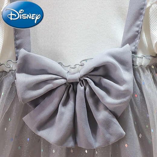 Disney Children's Vêtements 2025 Été Nouvelle petite fille robe en deux pièces robe à la mode courte à manches à manches