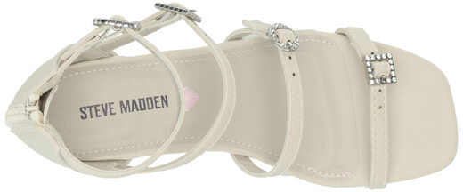 Steve Madden Girls Tarly, Bone White Bone White 5 Big Kid