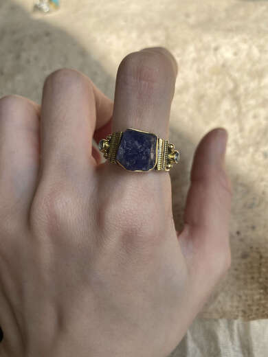 Yueyi S925 silver Nepalese and Indian handmade silver jewelry, various crystal gemstones, rings, necklaces, bracelets, earrings, pendants, Tanzanite raw ore open silver rings, no appreciation period