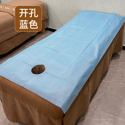 Er Jiangong Einwegblätter 100 Farb Salon Special eingedickte, wasserdichte und ölfeste Massage-Tisch mit Löcher Matratze 100 weiße Stücke aus Weiß-Standard atmungsaktiv 70%D7170 Runde Löcher