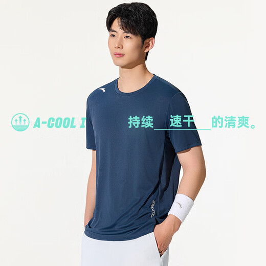安踏奥特莱斯速干T运动短袖t恤男夏季薄款吸湿透气健身跑步训练服上衣