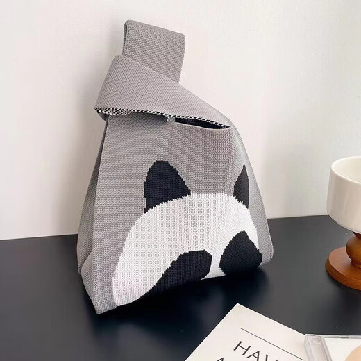 Korean ins knitted bag girls vest bag small square bag new year knitted bag hand bag knitted bag crossbody handbag cute cat
