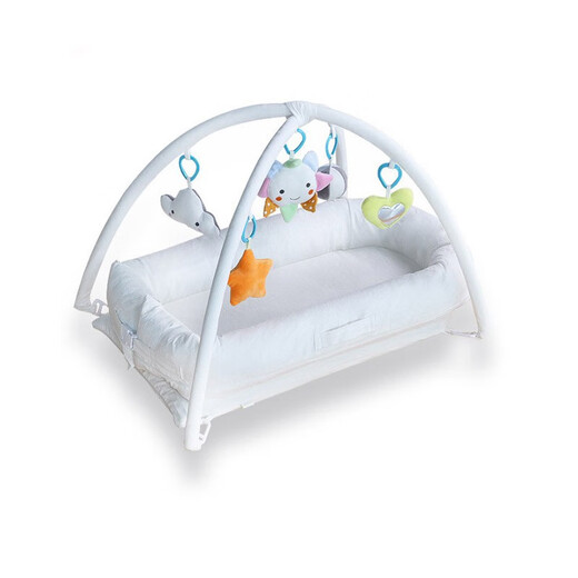 Moonship spring and summer style bed-in-bed portable newborn uterus bionic bed for sleeping cartoon cradle crib white
