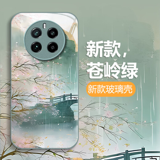 Löwen Strings geeignet für Realme Gt5pro Mobiltelefon Fall RMX3888 Alpine fließende Wasserglas Schutzhülle kreative Landschaftsmalerei Neue All-Inclusive-Fließwolken wie Wasser in Ancient Trend vergoldete Landschaft (fließende Wolken wie Wasser