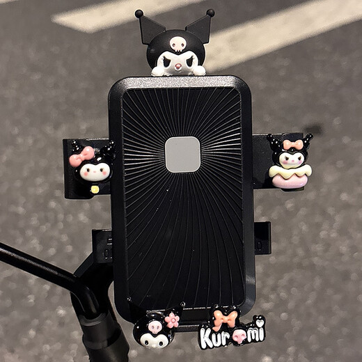 
Faxinjian cute Ruby electric vehicle mobile phone stand 2024 new takeaway rider navigation stand motorcycle battery car shockproof rearview mirror pink baby Ruby 4 square bracket