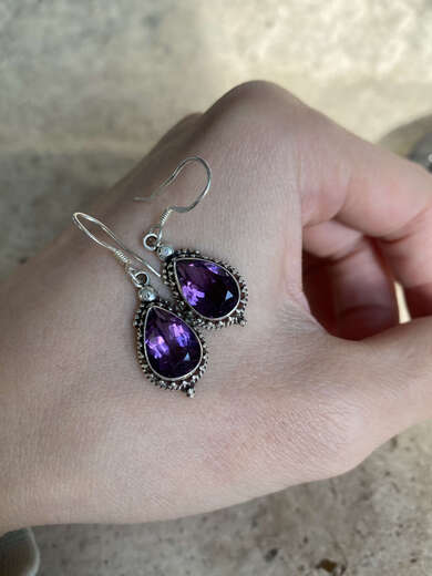 Yueyi S925 silver Nepalese and Indian handmade silver jewelry, various crystal gemstones, rings, necklaces, bracelets, earrings, pendants, Tanzanite raw ore open silver rings, no appreciation period