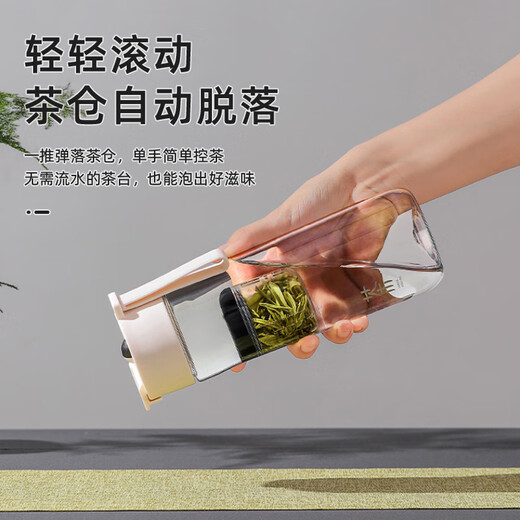 SHINPUR magnetic tea cup for men and women, portable large capacity, car-mounted tea and water separation, office tea cup, black 700ml