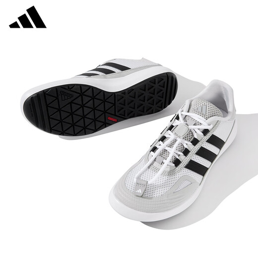 ADIDAS阿迪达斯溯溪鞋男女同款夏季户外防滑耐磨涉水鞋网面透气运动跑鞋 灰白/黑JP6630 42