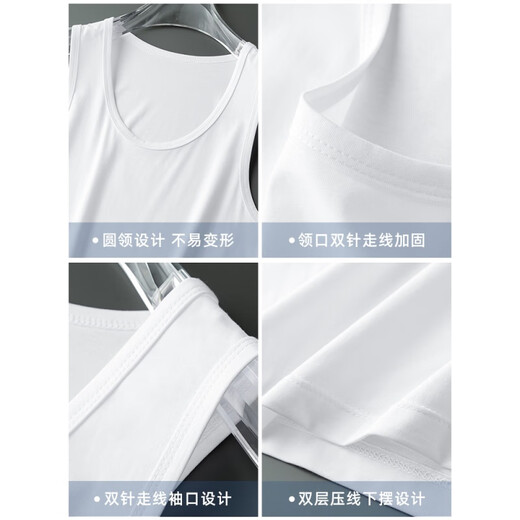 Mrs. Yuan Modal Ice Seidenweste Männer, Sommerfitness-Übung Cooles T-Shirt Trocking Weste Pixel gedrucktes T-Shirt 055-693 Schwarz (geeignet für 90-100jin [Jin gleich 0,5 kg]))