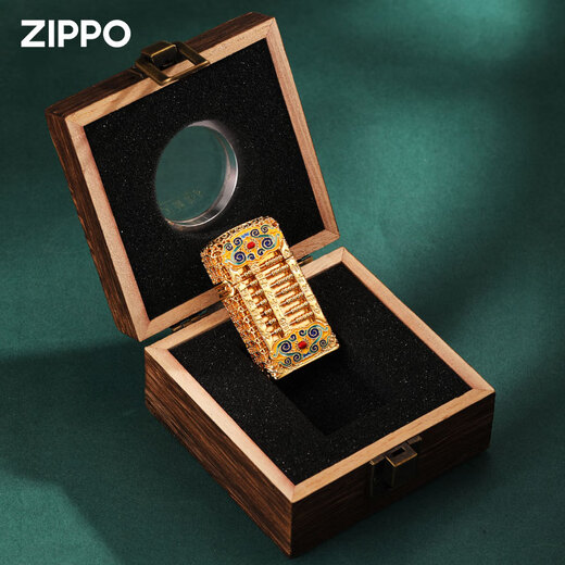 ZIPPO打火机 珐琅彩八方来财煤油防风男士官方旗舰店新年礼物 小算盘-单机版-木盒 DY9902TF
