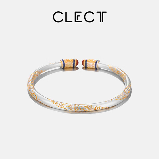 Clect Cory Silver Bracelet Pure Silver 9999 Pure Silver Bracelet Solid Silver Jewelry Enamel Color High-end Birthday Gift for Wife