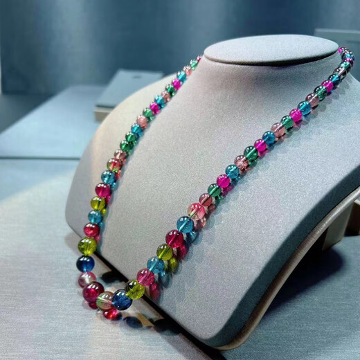 Yingtang Brazilian Tourmaline Necklace Tower Chain Watermelon Tourmaline Pure Body Necklace with Certificate Watermelon Color