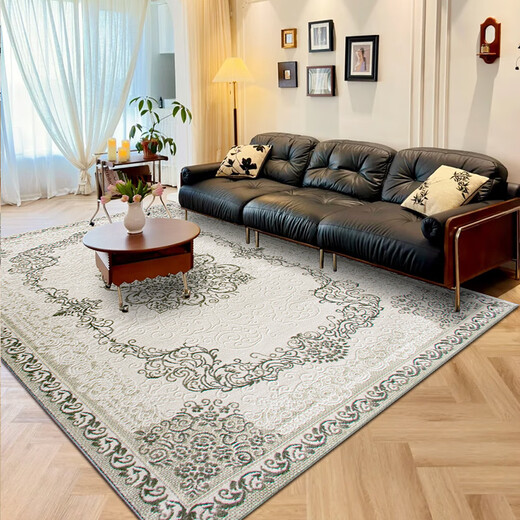 Pangdonglai Qualität Wohnzimmer Teppich Leicht Luxus 2025 Neues französisches Licht Luxus amerikanisches europäisches Schlafzimmer Couchtisch Gold-Gordes (9277) 1 Stück 1600 mmx2300mmmm