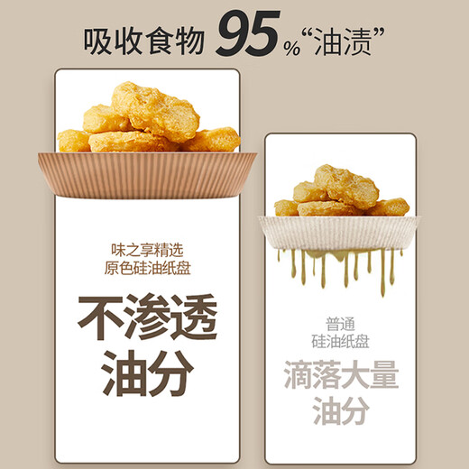 Xincong air fryer special paper baking pan, oil-absorbing paper pad, household food silicone paper, tinfoil bowl, baking pot, electric frying, 50 pieces, round with packaging, food grade
