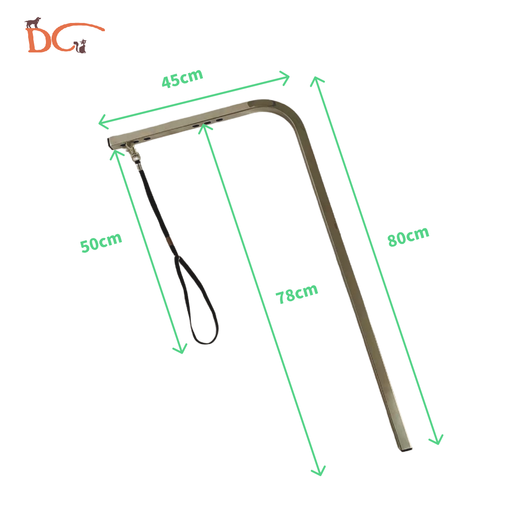 Pet grooming table boom bracket adjustable telescopic stainless steel grooming table fixed frame holding frame boom clamp 90 curved arm set