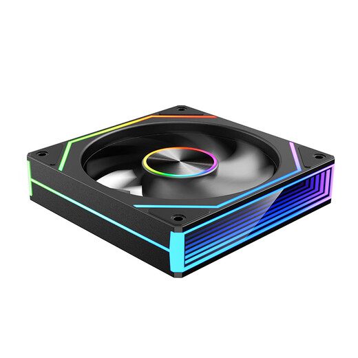 Wanjia Prism 8Pro ARGB fan black reverse blade chassis cooling 12CM fan divine light synchronization 5V3-pin ARGB PWM temperature control speed regulation