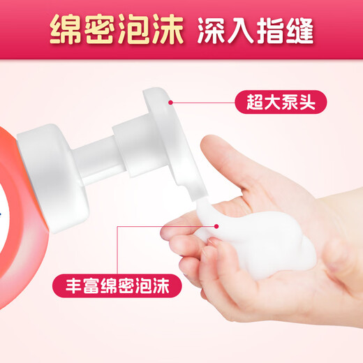 Lion Qujing Foam Antibacterial Hand Sanitizer Berry Strawberry 250ml Thick Foam Gentle and Natural for Whole Family Children