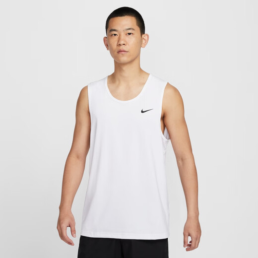 耐克男子速干训练背心秋季无袖针织亲肤官方NIKE HYVERSE DV9842 010黑/白 L