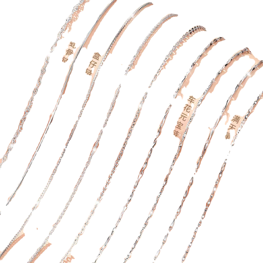 MHFDO old Phoenix quality platinum single pendant necklace women's single chain plain chain light luxury platinum Pt Chopard chain old Fengxiang quality 1.3g x 55cm old Fengxiang quality