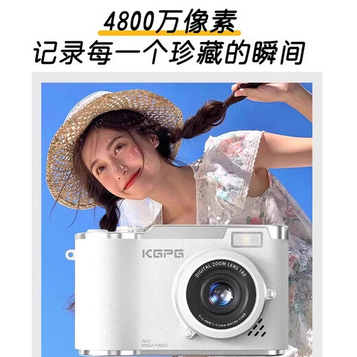 KGPG Navidad edición limitada cámara digital ccd cámara de pantalla abatible Polaroid fiesta de estudiantes selfie viaje regalo de cumpleaños especial para novia cámara de nivel de entrada marrón selfie pantalla abatible retro CCD