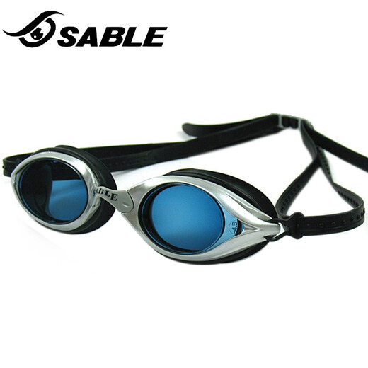 Sable imported professional myopia swimming goggles for men and women waterproof and anti-fog swimming goggles left and right with different degrees 1000 height 101PT myopia silver