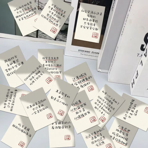 【9740人收藏】96张网络人间清醒台词文字经典语录贴纸装饰手机壳桌面贴画 96张人间清醒贴纸【两套重复】 普通op袋装
