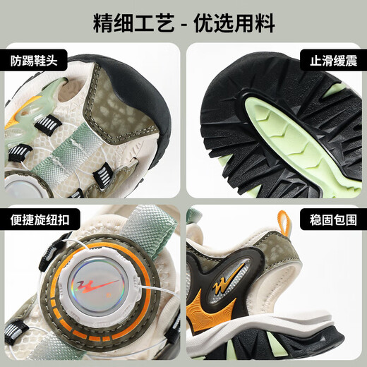 Kindersandalen für Jungen 2025 Neue Sommer mittel- und große Kinder Anti-Schlupf-Sport-Grundschule Baotou Sommerschuhe FJ-15281 Dunkelblau 27 Schuhe Länge ca.