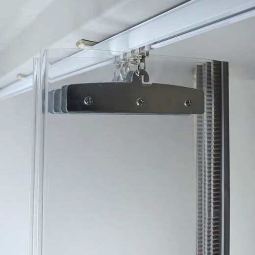 
Chaosihui Pvc push-pull sliding folding magnetic suction door curtain air conditioner transparent windproof warm soft door curtain 2.0 mm thick folding pulley + aluminum alloy slide + width 35cm (17.5cm after folding * 2.05 meters/