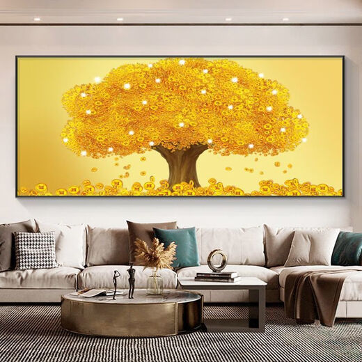 Jileduo Golden Wohnzimmer Hängende Gemälde Modernes Sofa Einfache dekorative Malerei