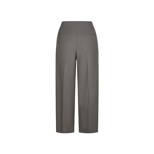 
LESS [same style in the mall] 2025 summer new wool casual straight cutout pants for women 2P4E13660 367 deep tea green L