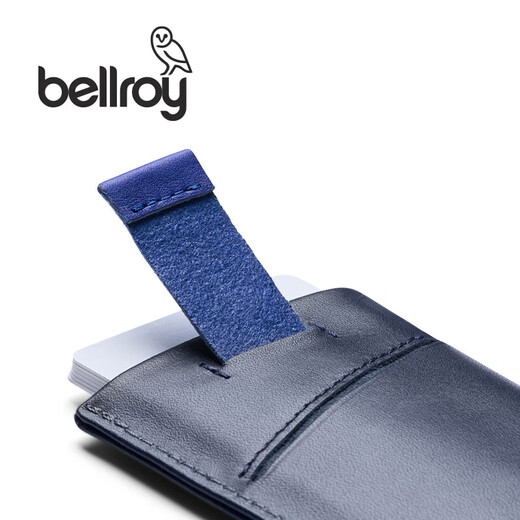 Bellroy【新品】澳洲CardSleeve春季新款卡包名片男士皮革信用卡夹 炭灰蓝V2版