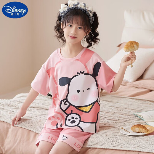 迪士尼（Disney）甜美可爱女童家居服套装优质棉少女款夏季短袖短裤甜美睡衣女孩 687莫代尔 85 童10码 建议身高85-95CM