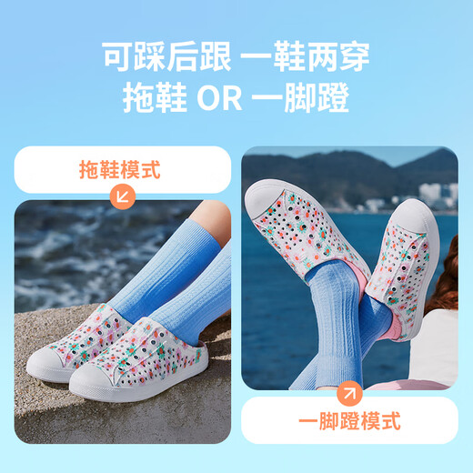 Skechers斯凯奇童鞋包头泡泡鞋女童凉鞋洞洞鞋儿童拖鞋沙滩鞋302114L