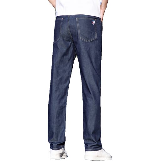 Playboy (Playboy) Jeans para hombres de seda de hielo 2025 Nuevo pantalones de verano de patas rectas sueltas de la pierna recta.