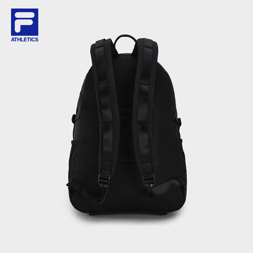 FILA【天行者】斐乐双肩包轻量内里抗菌户外包健身运动包大容量书包 正黑色-BK XS