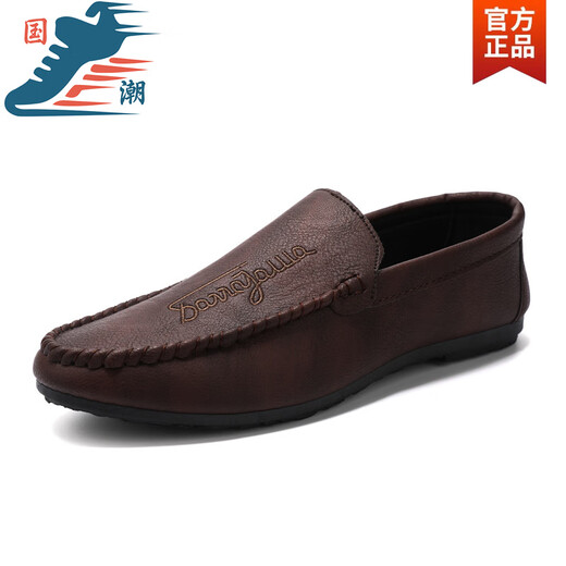 昌祥回力夏季新款男乐福鞋2024驾车休闲皮鞋软底一脚蹬男潮流街拍网红鞋子 D838黑色 39