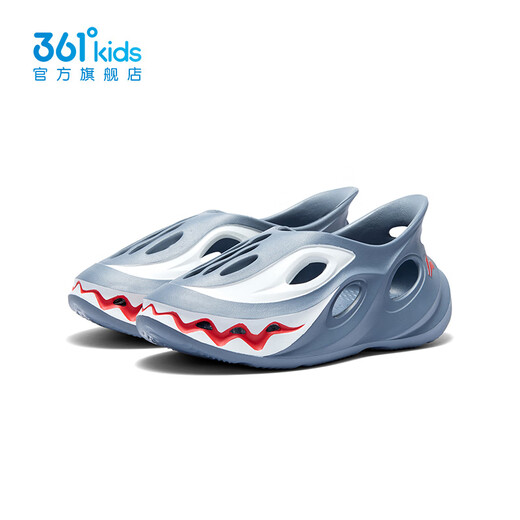 361 zapatos para niños para niños y niñas sandalias de playa zapatos para 2024 zapatos para niños nuevos a medio a grandes gris moderno/361 grados blanco/energía rojo 34