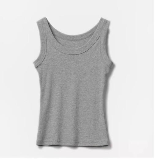 Summer Nuevo chaleco sin mangas de algodón para mujeres que usan una camisa base con un ajuste delgado y versátil atuendo de mujeres de mujeres Z Yuren 1050 White L