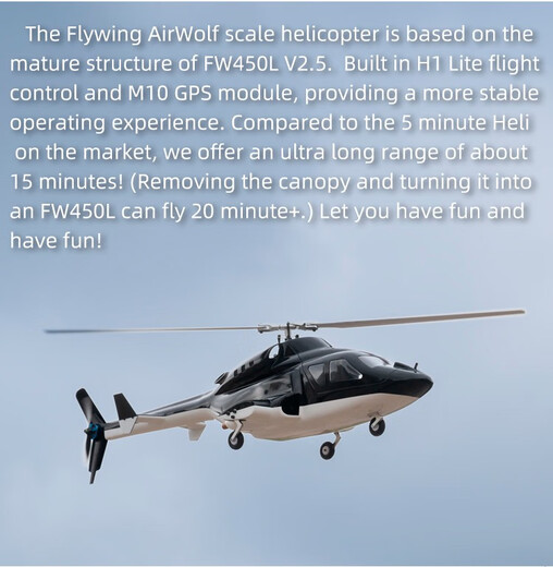 Ferngesteuerte fliegende Wolf-Hubschrauber-Simulationsmaschine Flying Wolf aussieht wie ein echtes Modellflugzeug Sechs-Wege H1 Flugsteuer