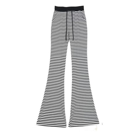 
2025 spring and summer drooping stripes loose casual micro-flare pants high waist wide-leg pants floor-sliding long pants women's trendy color [MY-686] L