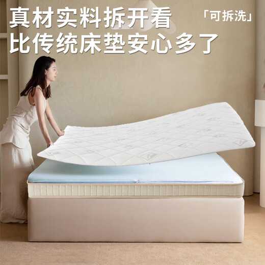 
Shilena detachable and washable ultra-thin independent spring mattress 10CM memory foam jute high box Simmons children's tatami 15cm detachable and washable-10CM thick-soft and comfortable 1350mm*1900mm