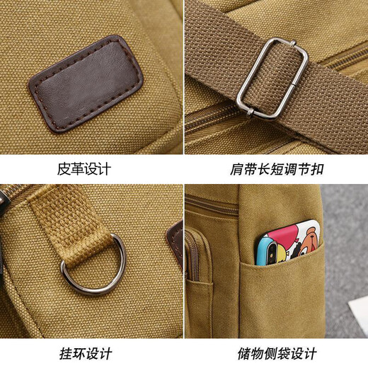 Feng Shang durable tool bag canvas multi-pocket plumber bag woodworking wear-resistant hardware tool bag portable crossbody sturdy