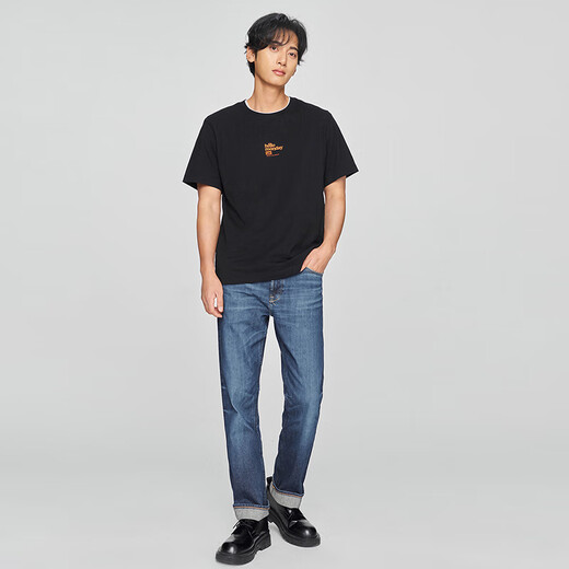 Lee春新品753舒适中腰直筒101+中蓝色男牛仔裤潮流 中蓝色(裤长31) 31