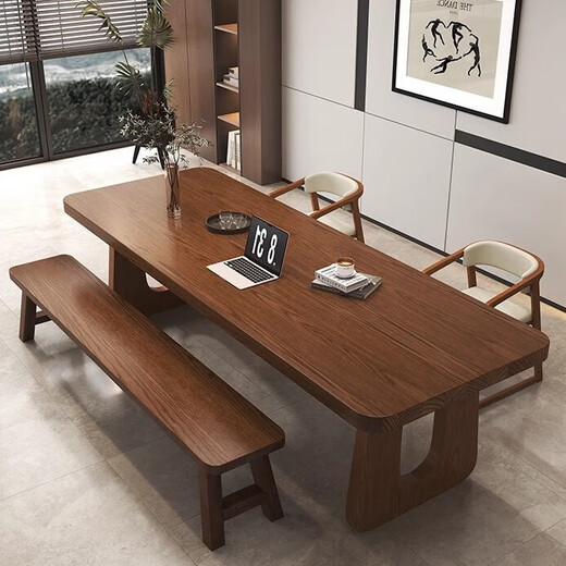 Storytelling solid wood large long desk simple modern living room learning reading writing table home office desk work table long table prince chair
