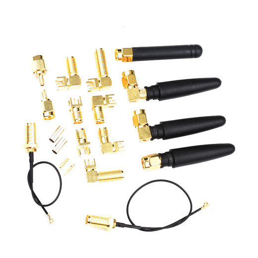 Zejie SMA connector IPX to KE socket KEW female port IPEX female seat RF2.4G antenna seat J male UF radio frequency SMA to IPEX line length 15CM external thread inner needle