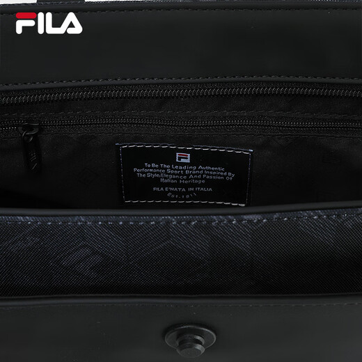 Fila Fila Boy Bag [Black Warrior] Crossbody Bag Presbyopia Leicht wasserresistente Umhängetasche 2025 Retro alter Blumenumhängetasche, Schwarz - Bk XS