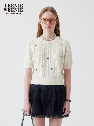 Teenie Weenie Bear Damenpullover 2025 Sommer neu frisch einfache lässige Stickerei