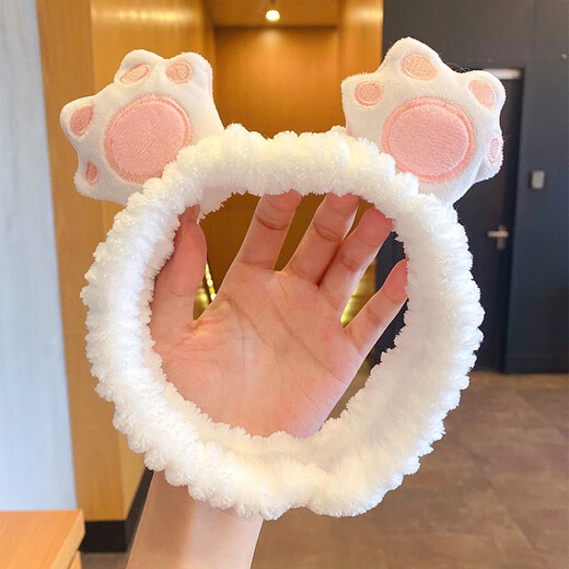Internet celebrity hair tie face wash hair clip funny cute cute cat claw bow eye punch with pliers sausage mouth yellow